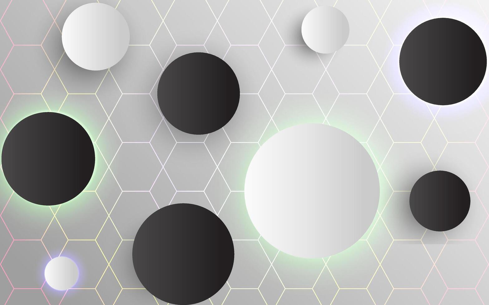Black and white circle background vector