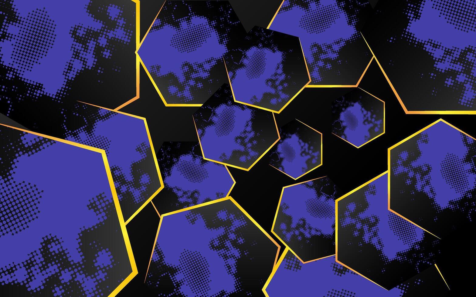 A dark hexagon background vector