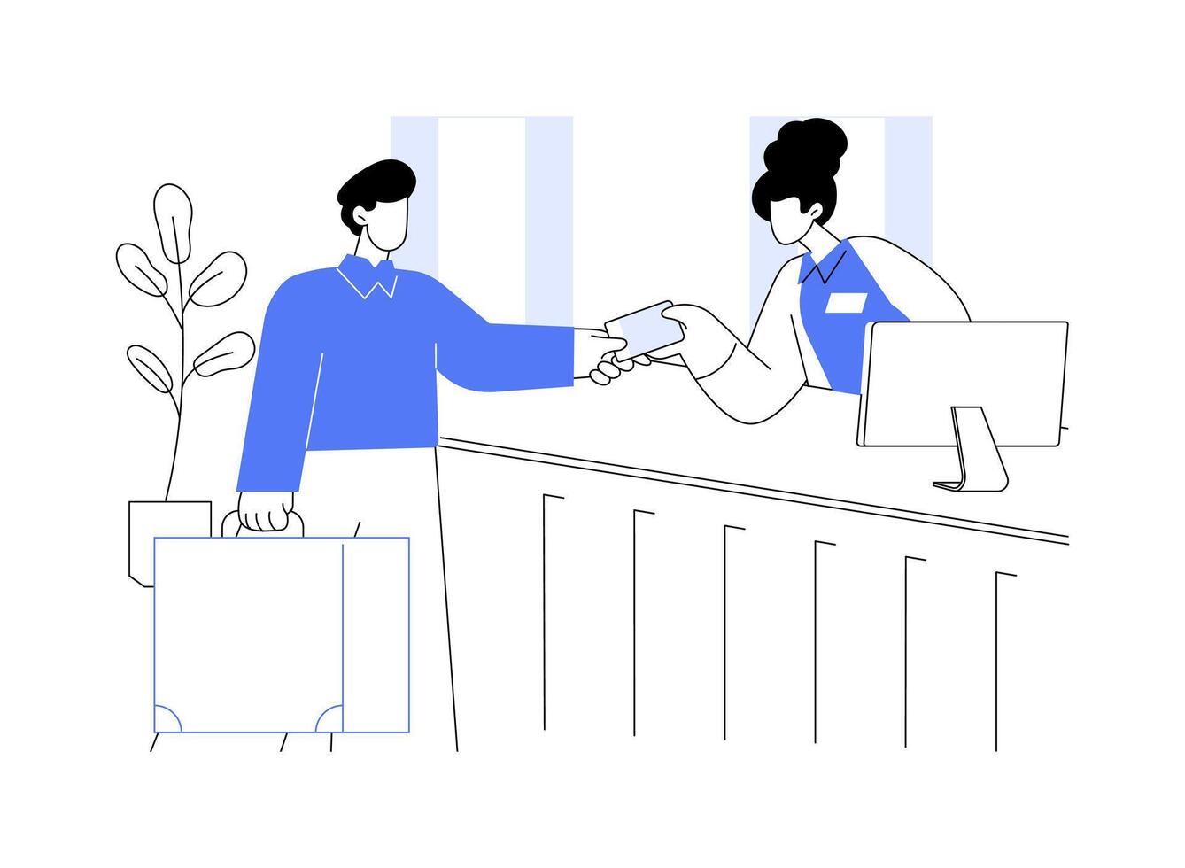 Hotel accommodation abstract concept illustration. vector