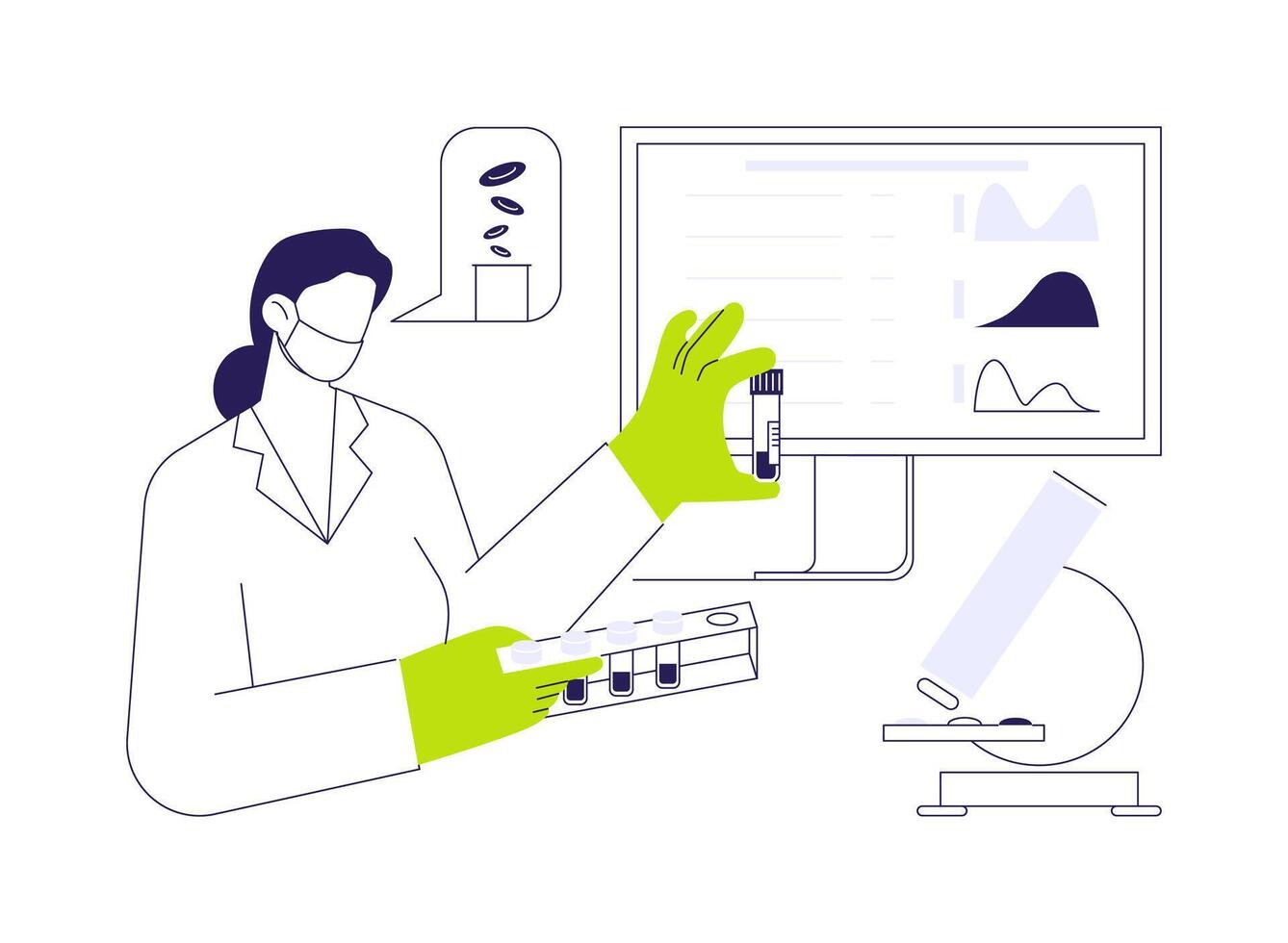 Complete blood count abstract concept illustration. vector