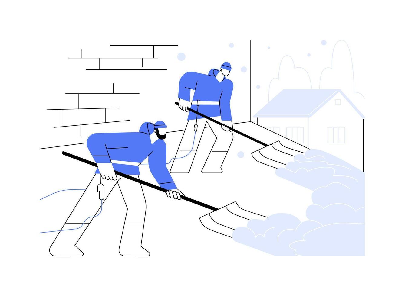 Commercial snow and ice removal abstract concept illustration. vector