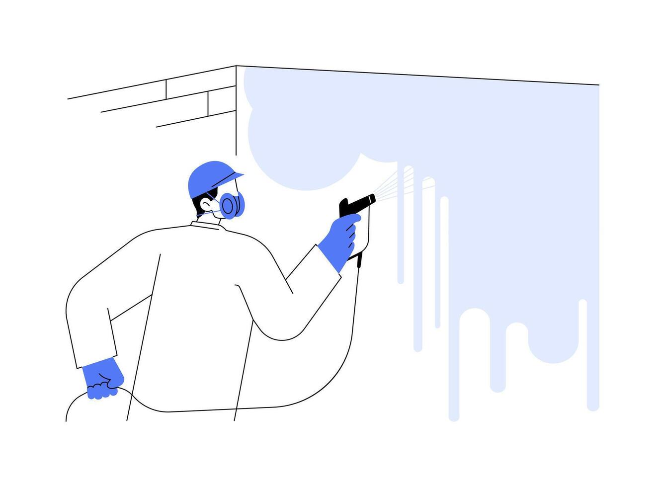 Painting walls abstract concept illustration. vector