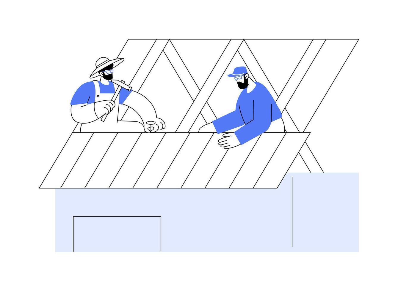 Roof sheathing abstract concept illustration. vector