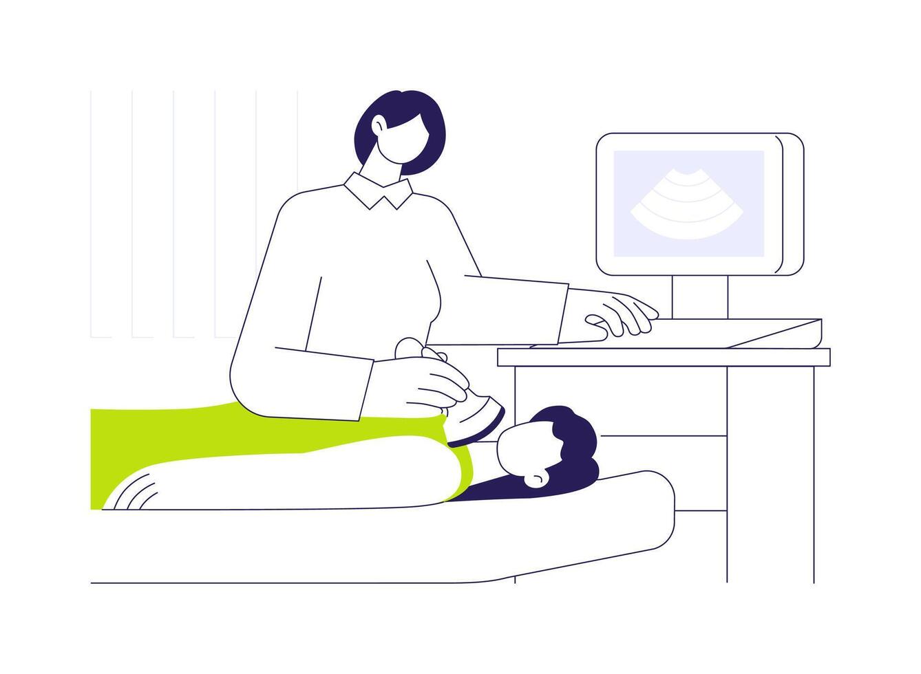 Thyroid check up abstract concept illustration. vector