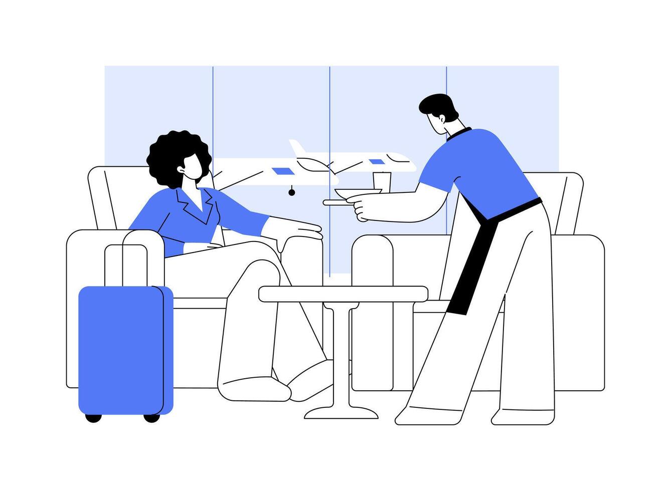 Business lounge abstract concept illustration. vector