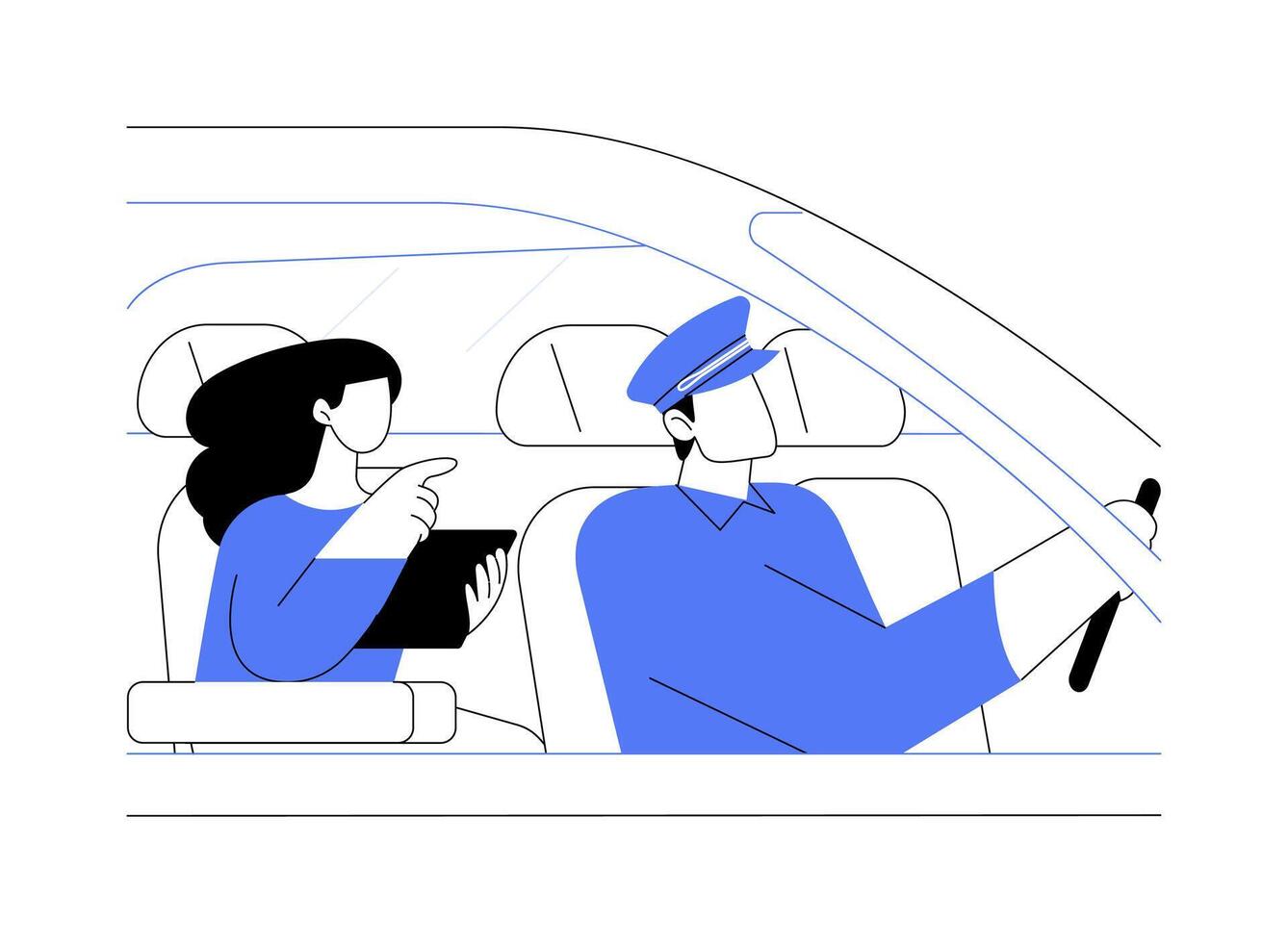 Personal driver abstract concept illustration. vector
