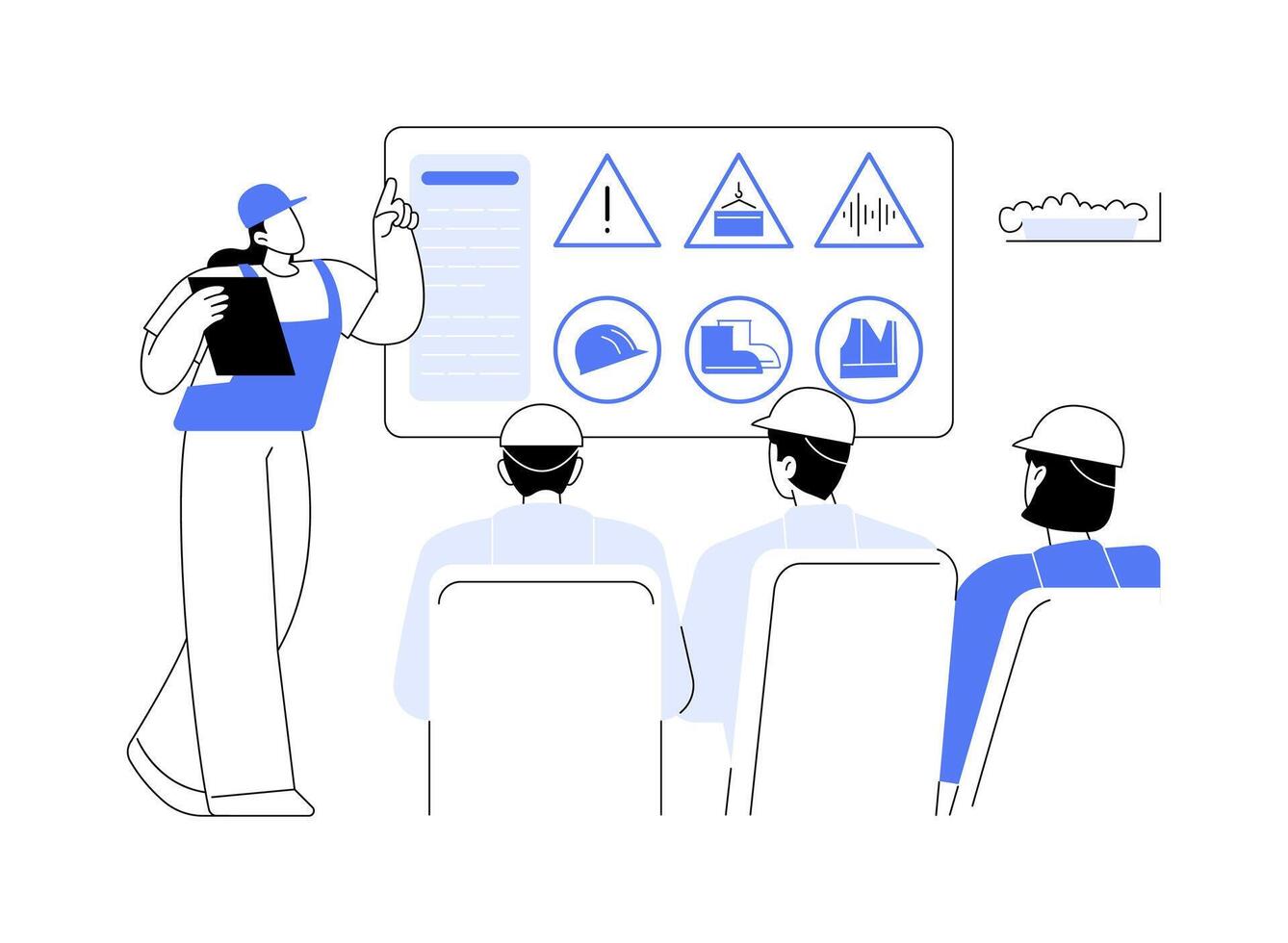 Site safety management abstract concept illustration. vector