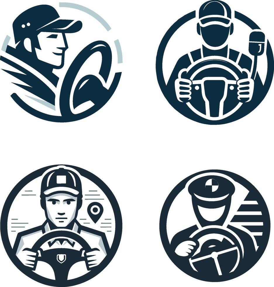 Driver Logo set on white background vector