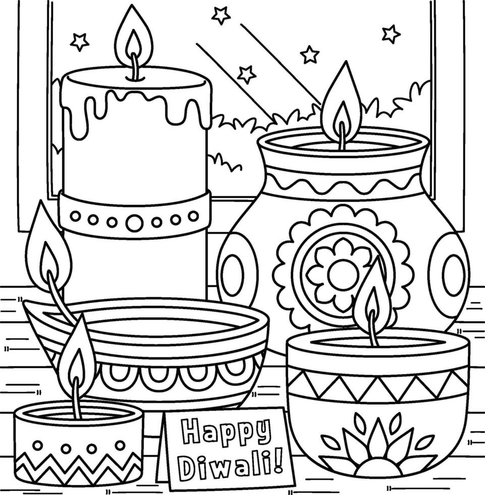Diya Coloring Pages