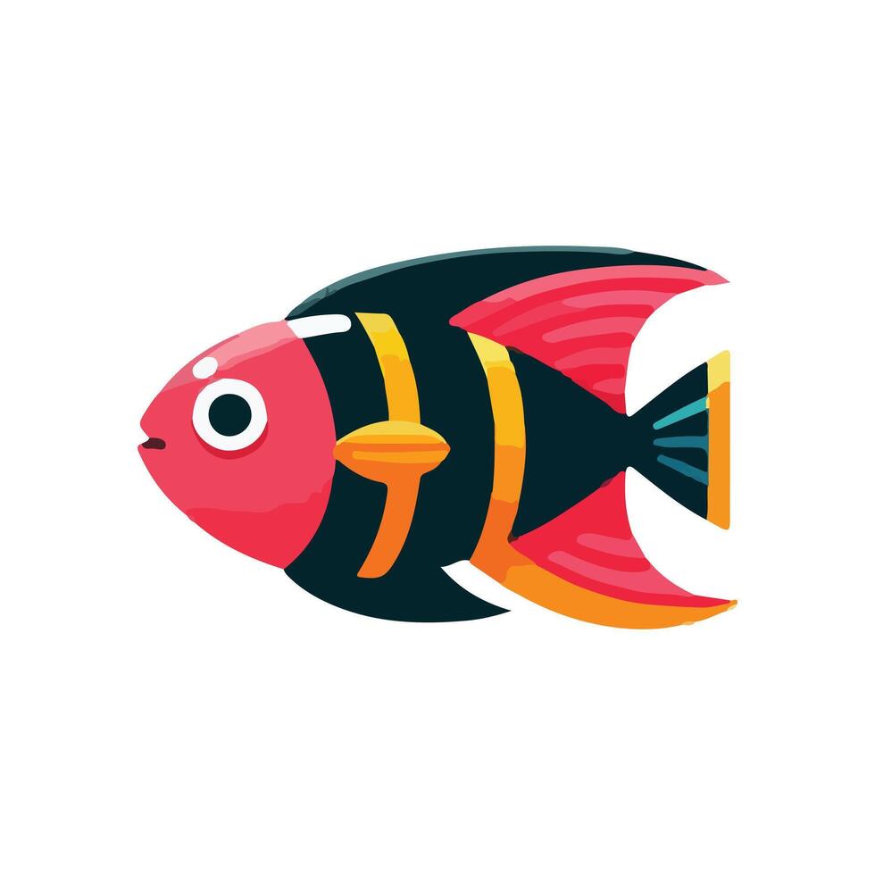 Fish Cartoon White Background vector