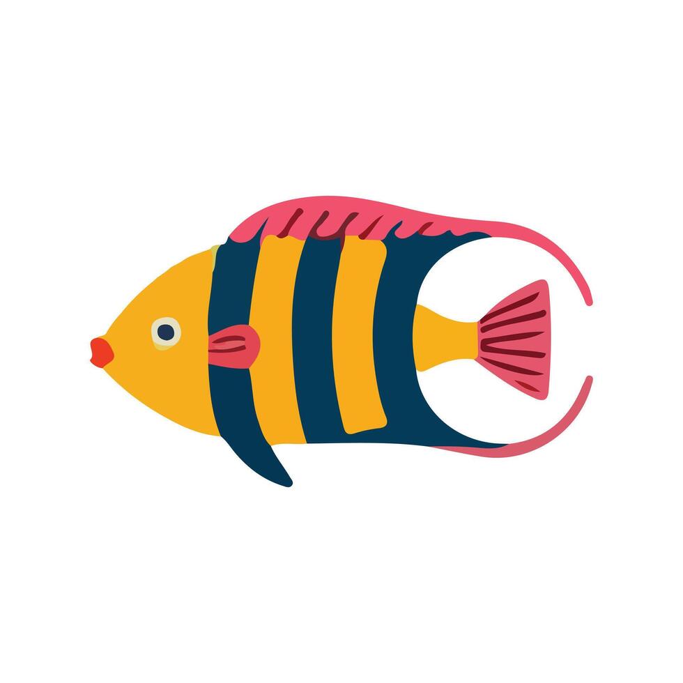 Fish Cartoon White Background vector