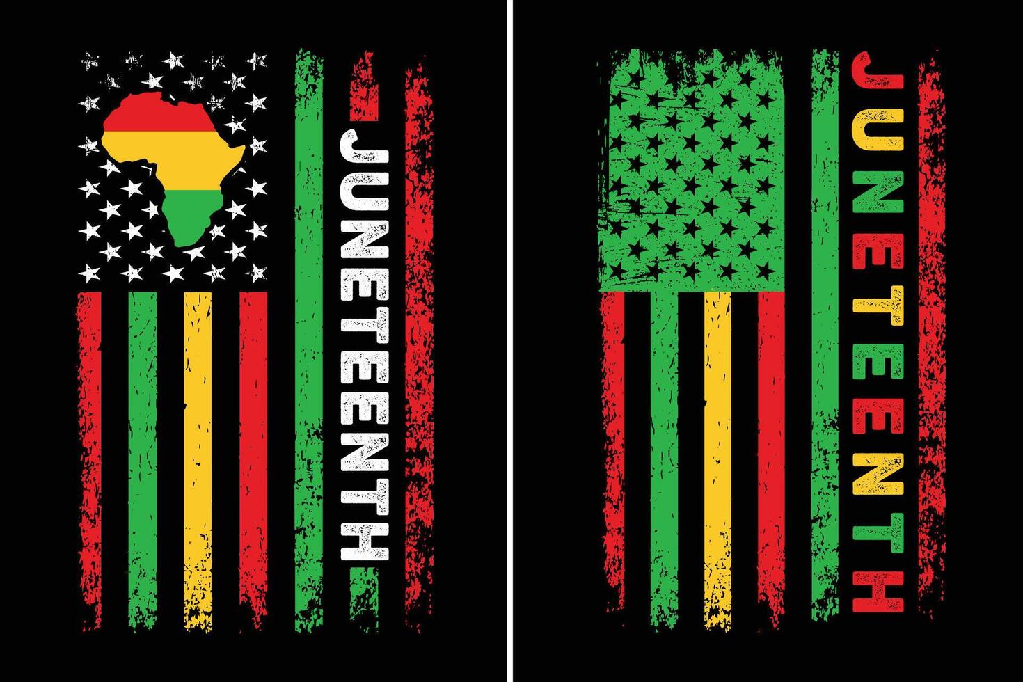 Juneteenth American Flag Design Template vector