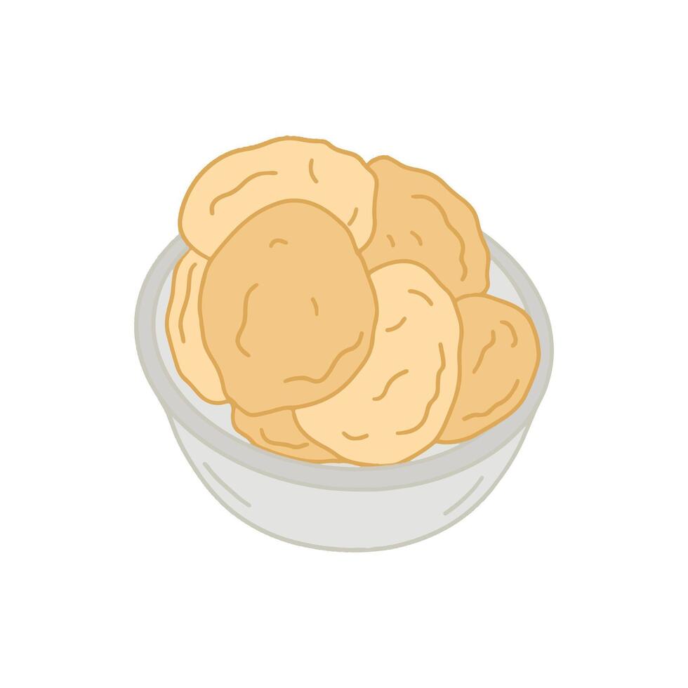 Chinese Food Illustration with Cartoon Style vector