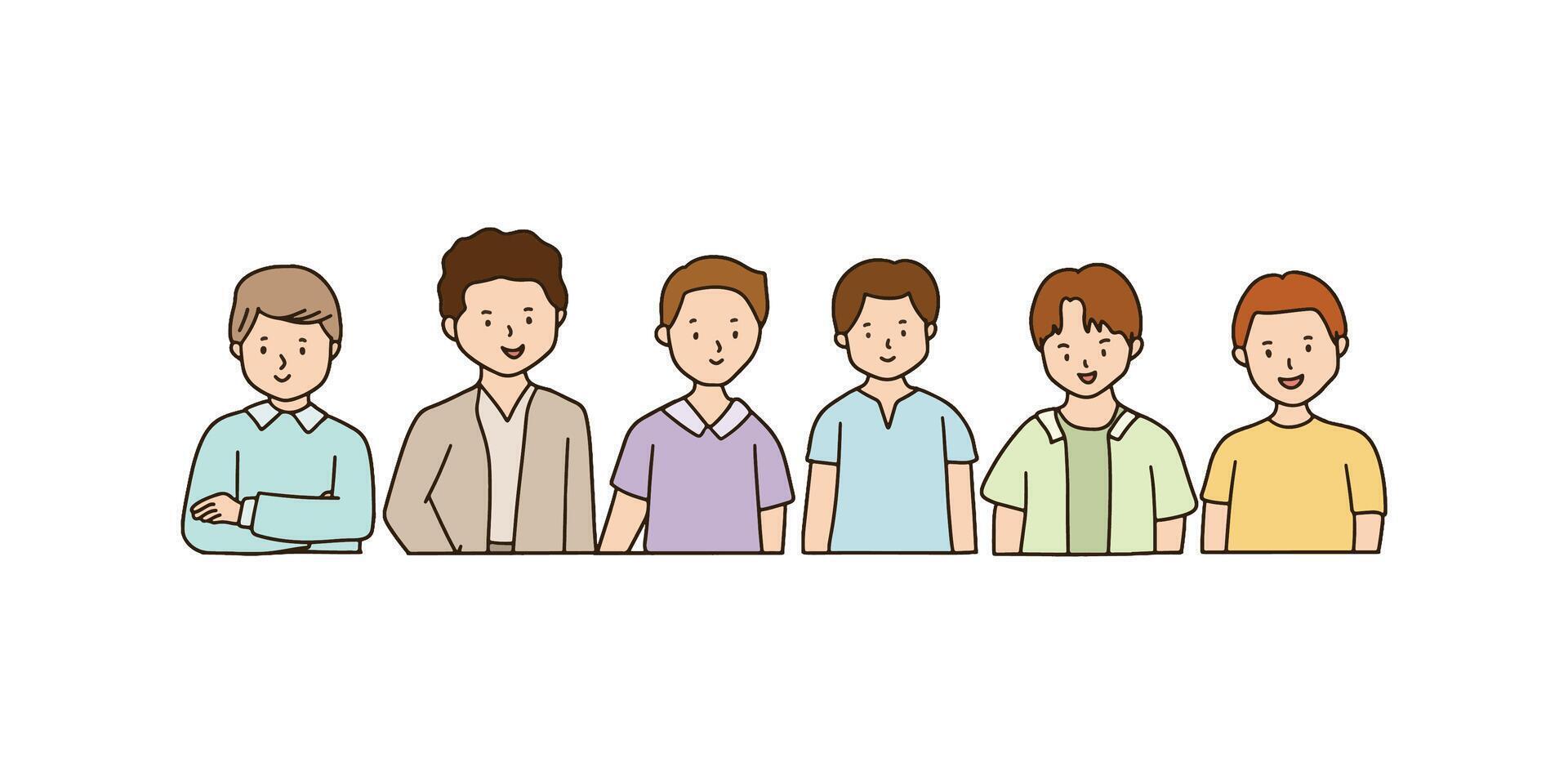 People of different races together illustration vector