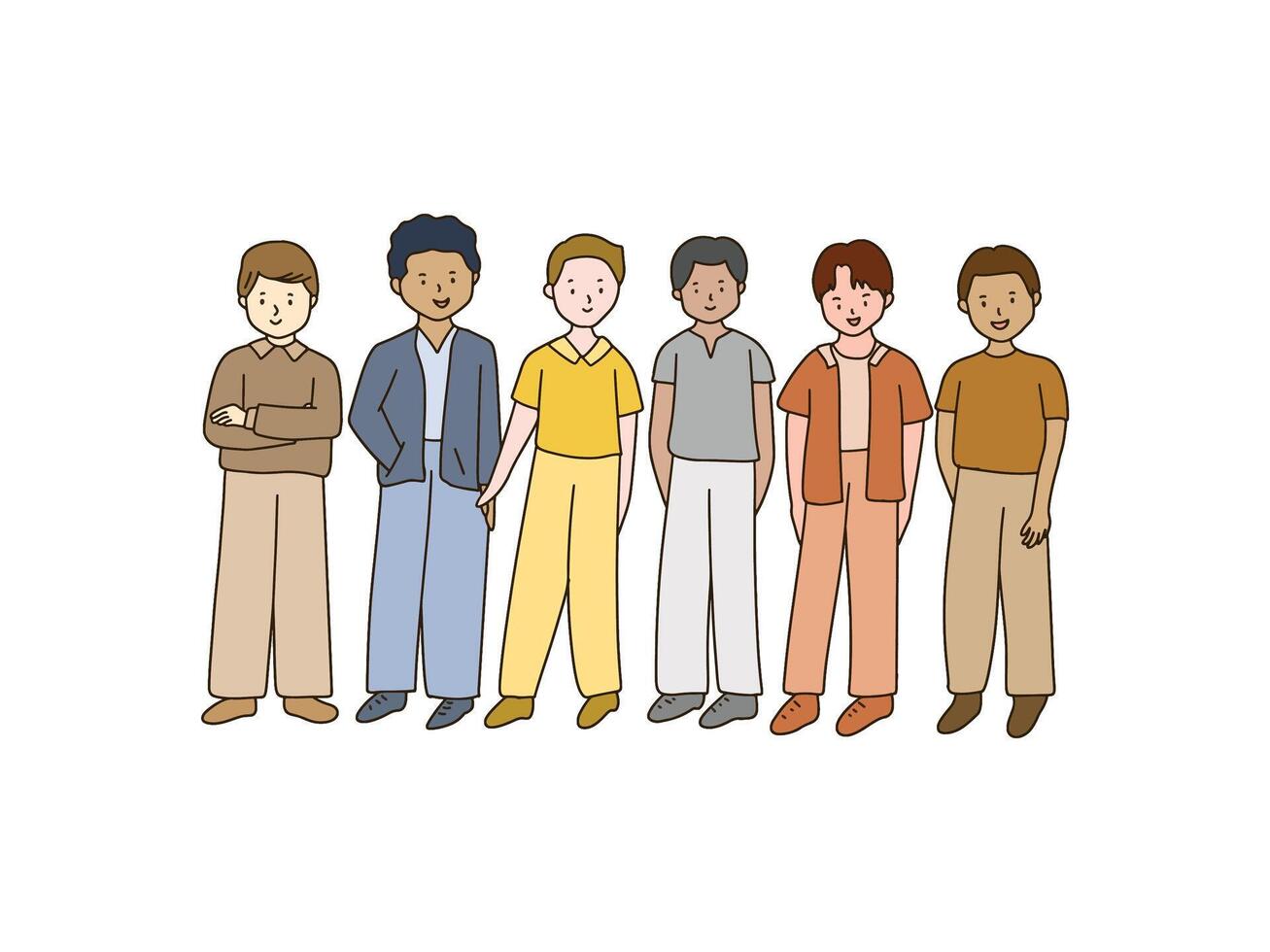 People of different races together illustration vector