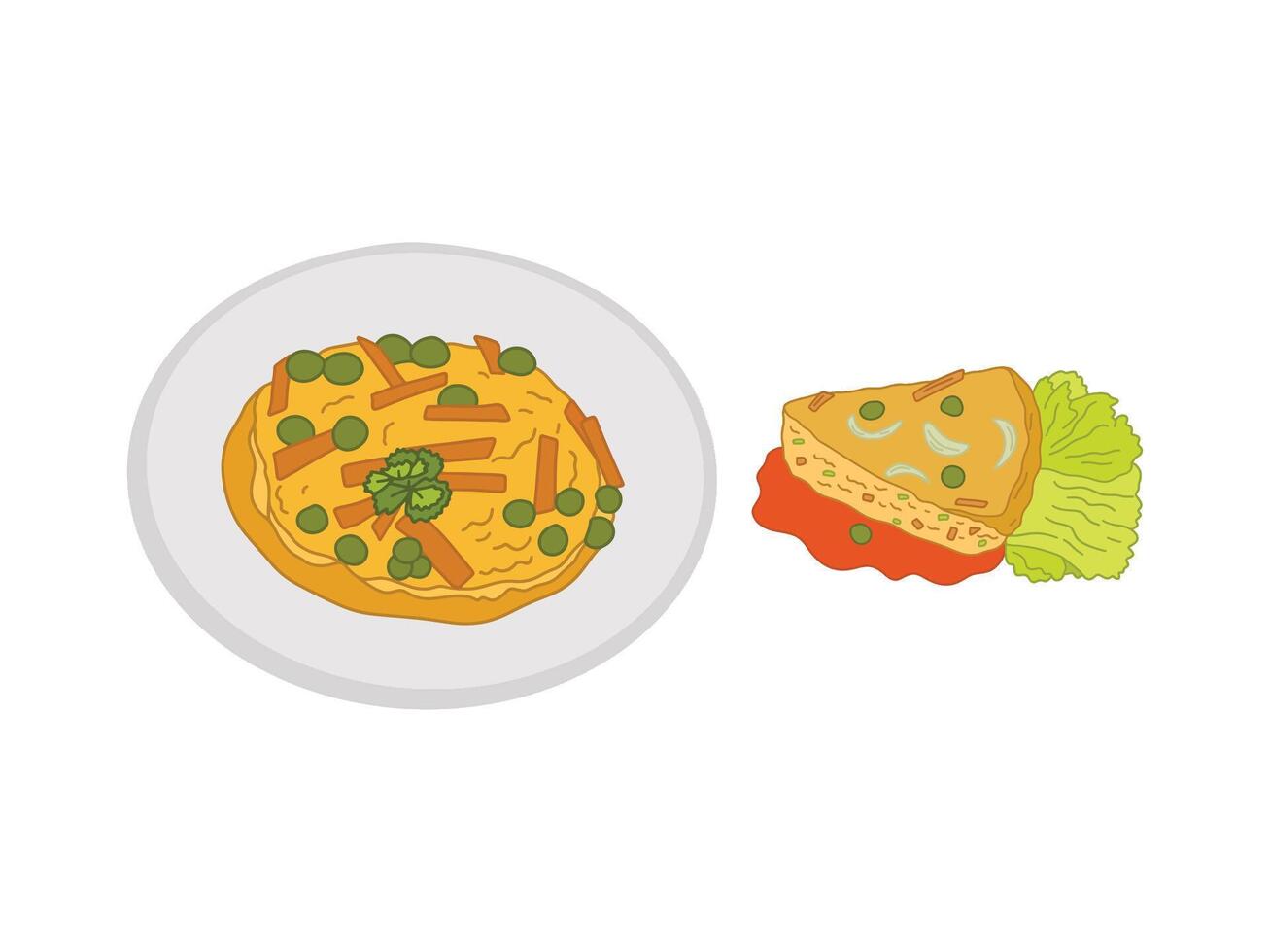 Chinese Food Illustration with Cartoon Style vector