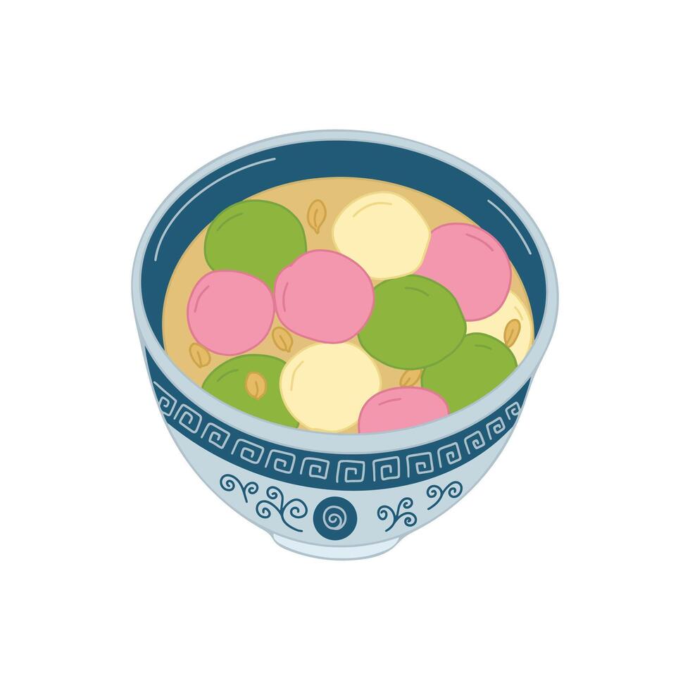 Chinese Food Illustration with Cartoon Style vector