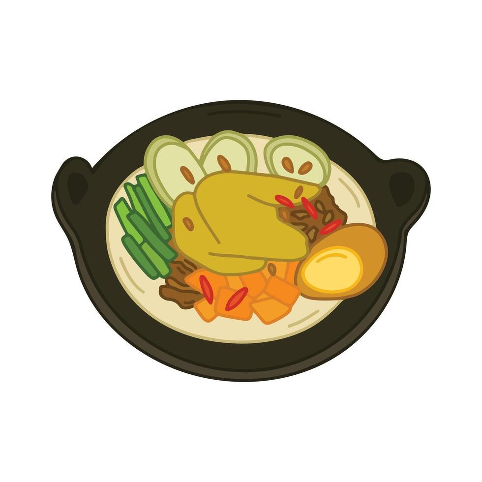 Chinese Food Illustration with Cartoon Style vector