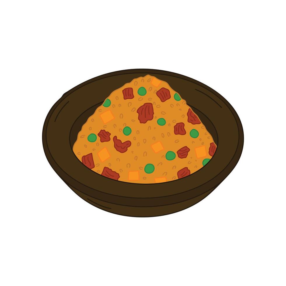 Chinese Food Illustration with Cartoon Style vector
