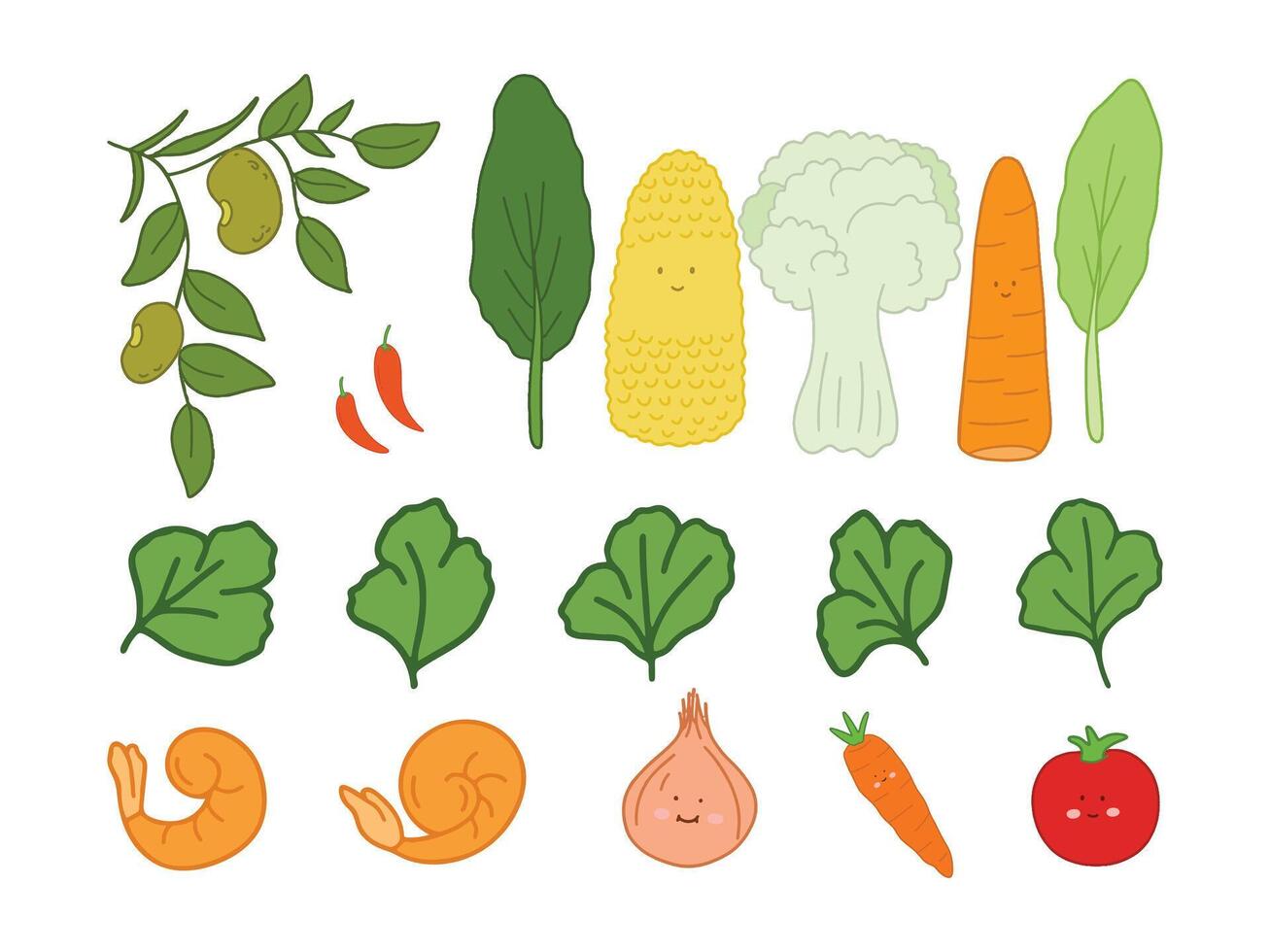 Chinese Food Illustration with Cartoon Style vector