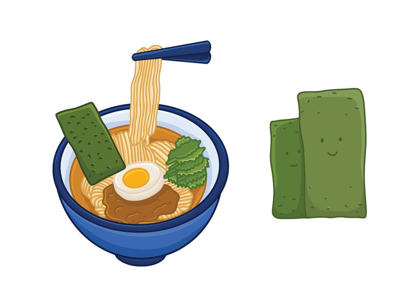 Japanese Food and Snack Illustration Drawing vector