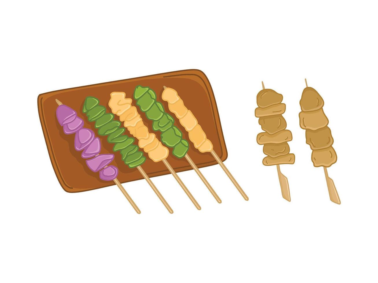 Japanese Food and Snack Illustration Drawing vector