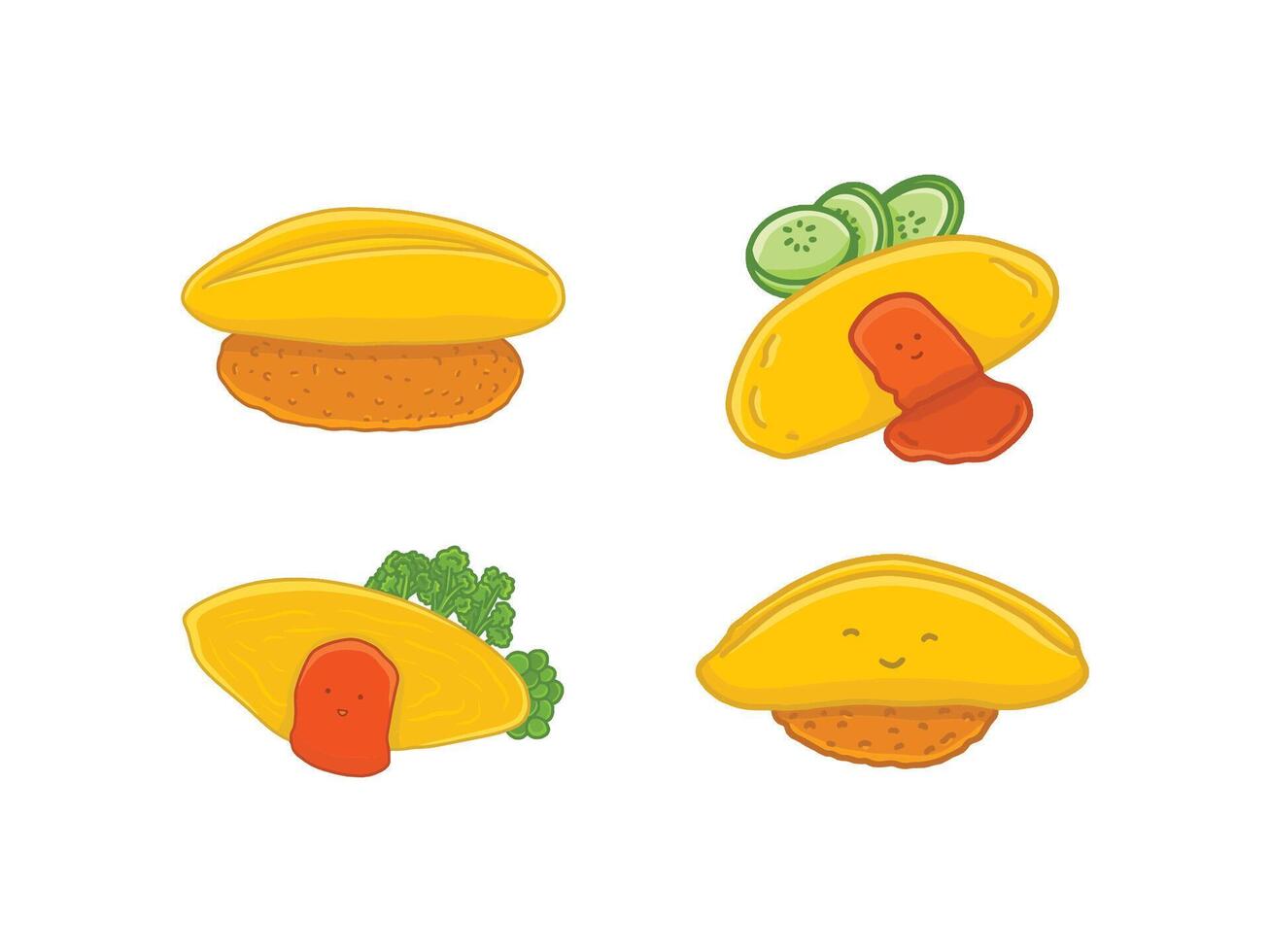 Japanese Food and Snack Illustration Drawing vector