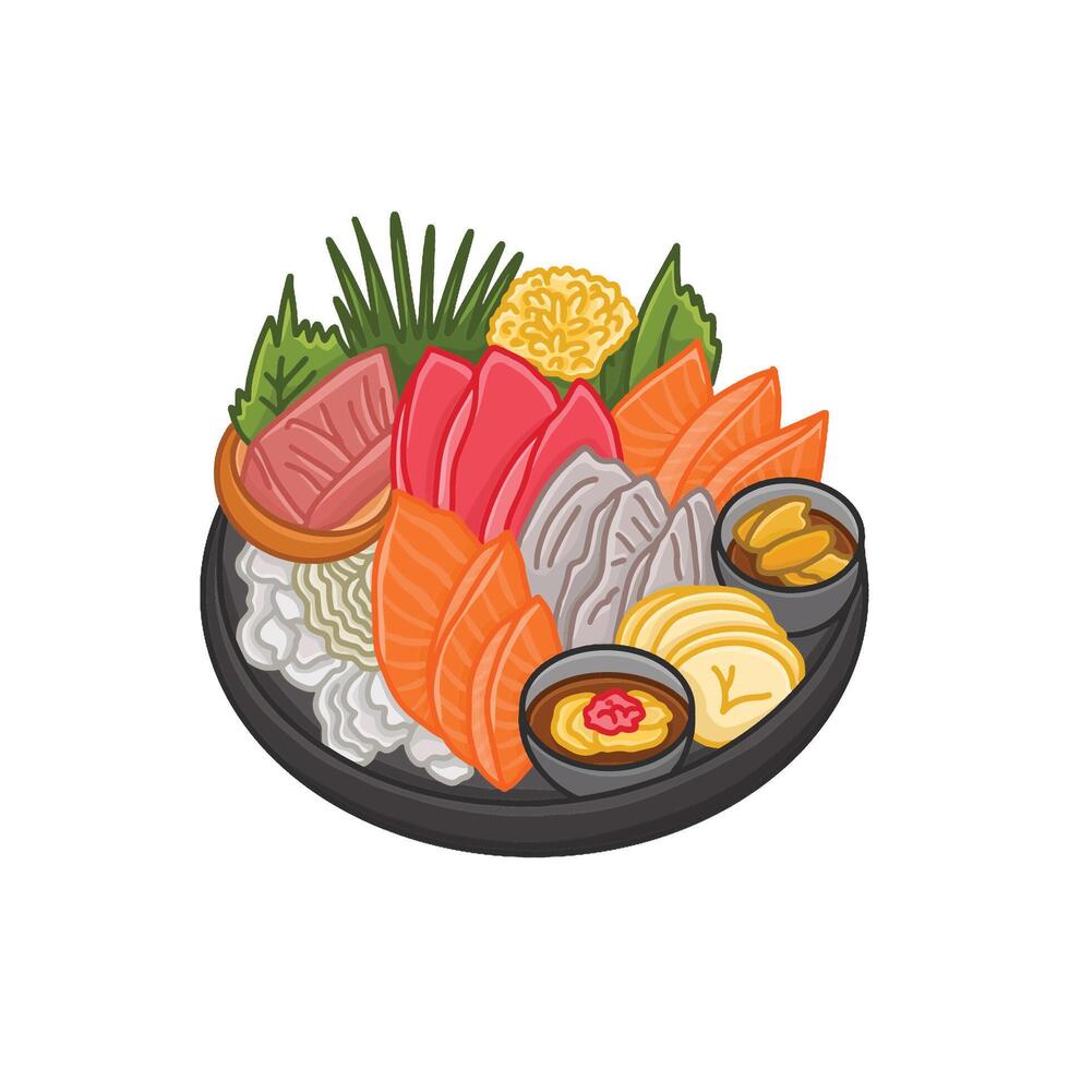 Japanese Food and Snack Illustration Drawing vector