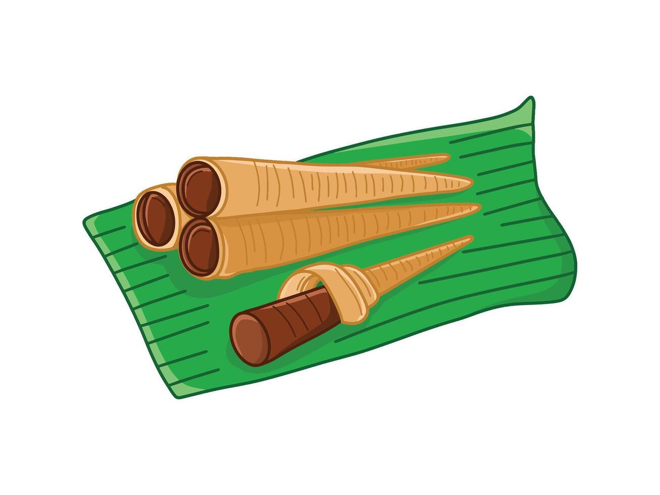 Traditional Indonesian Food and Snacks Illustration Drawing vector