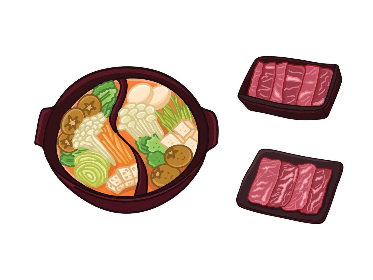 Japanese Food and Snack Illustration Drawing vector
