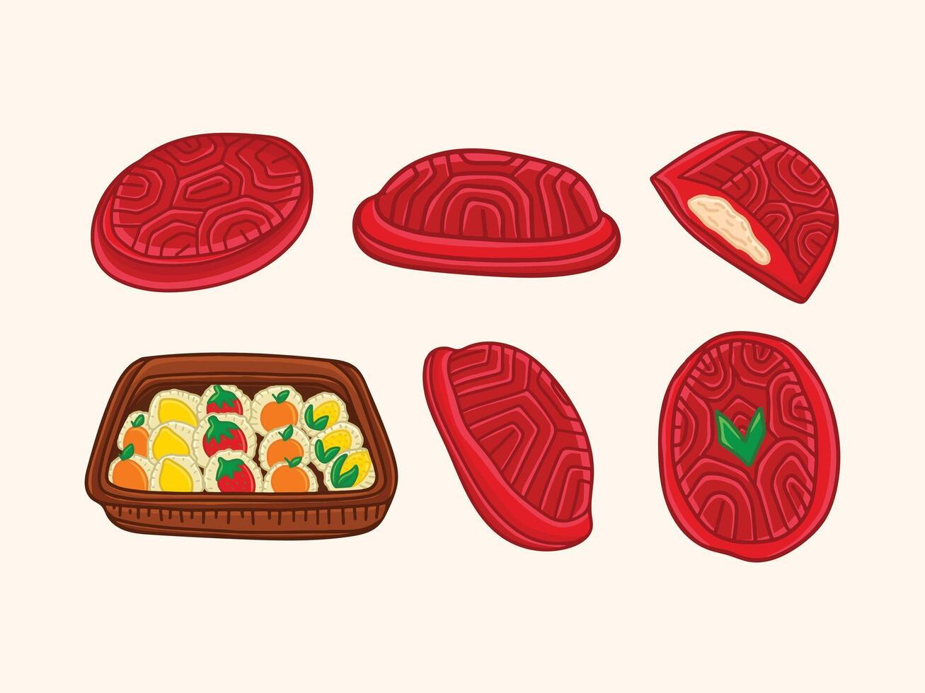 Traditional Indonesian Food and Snacks Illustration Drawing vector