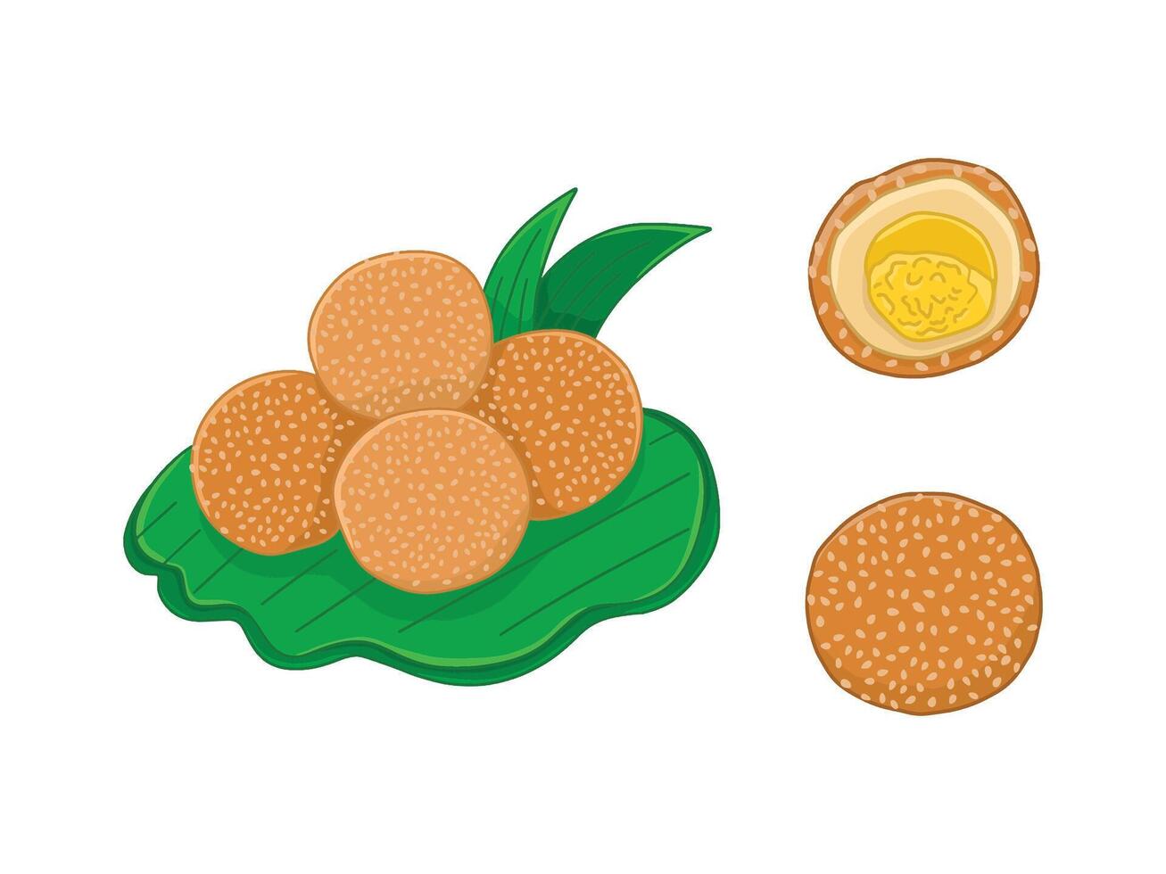 Traditional Indonesian Food and Snacks Illustration Drawing vector