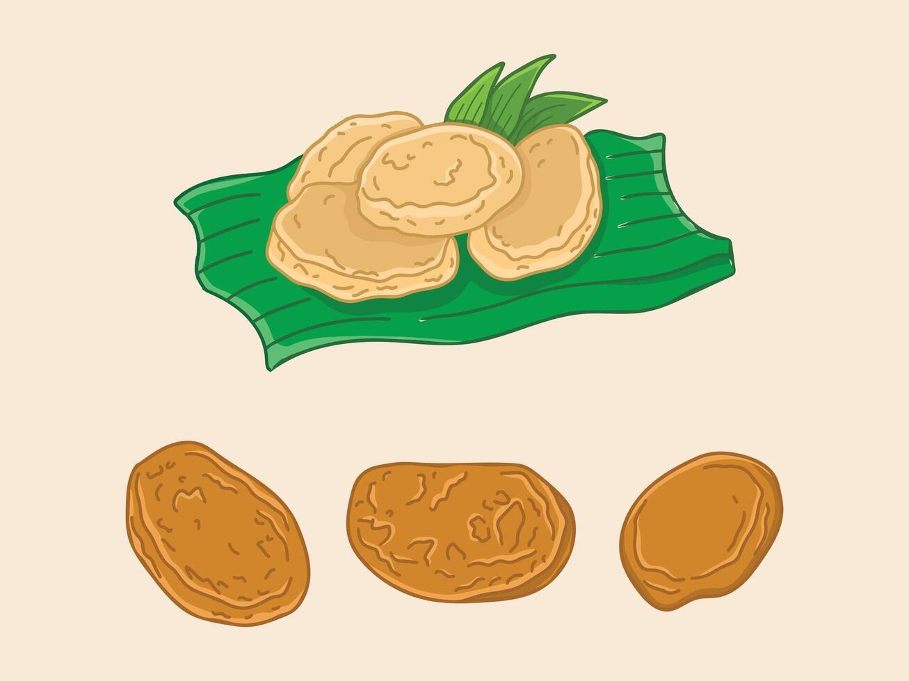 Traditional Indonesian Food and Snacks Illustration Drawing vector
