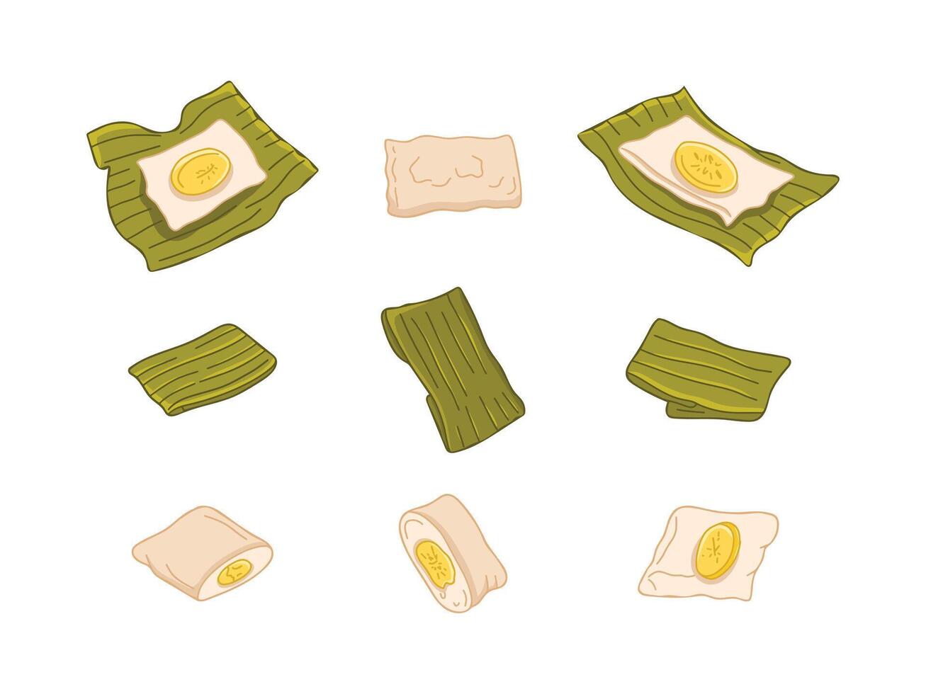 Traditional Indonesian Food and Snacks Illustration Drawing vector