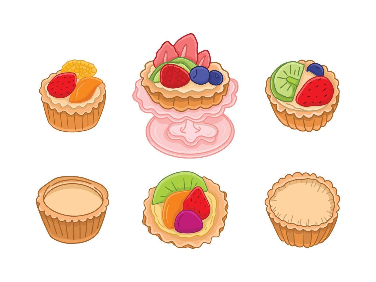 Traditional Indonesian Food and Snacks Illustration Drawing vector