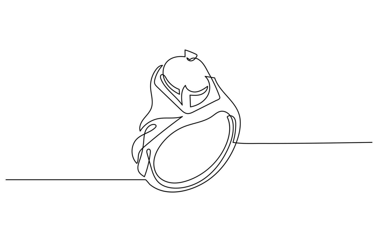 One continuous line drawing of Wedding rings. Romantic elegance concept and symbol proposal engagement and love marriage in simple linear style. Editable stroke vector