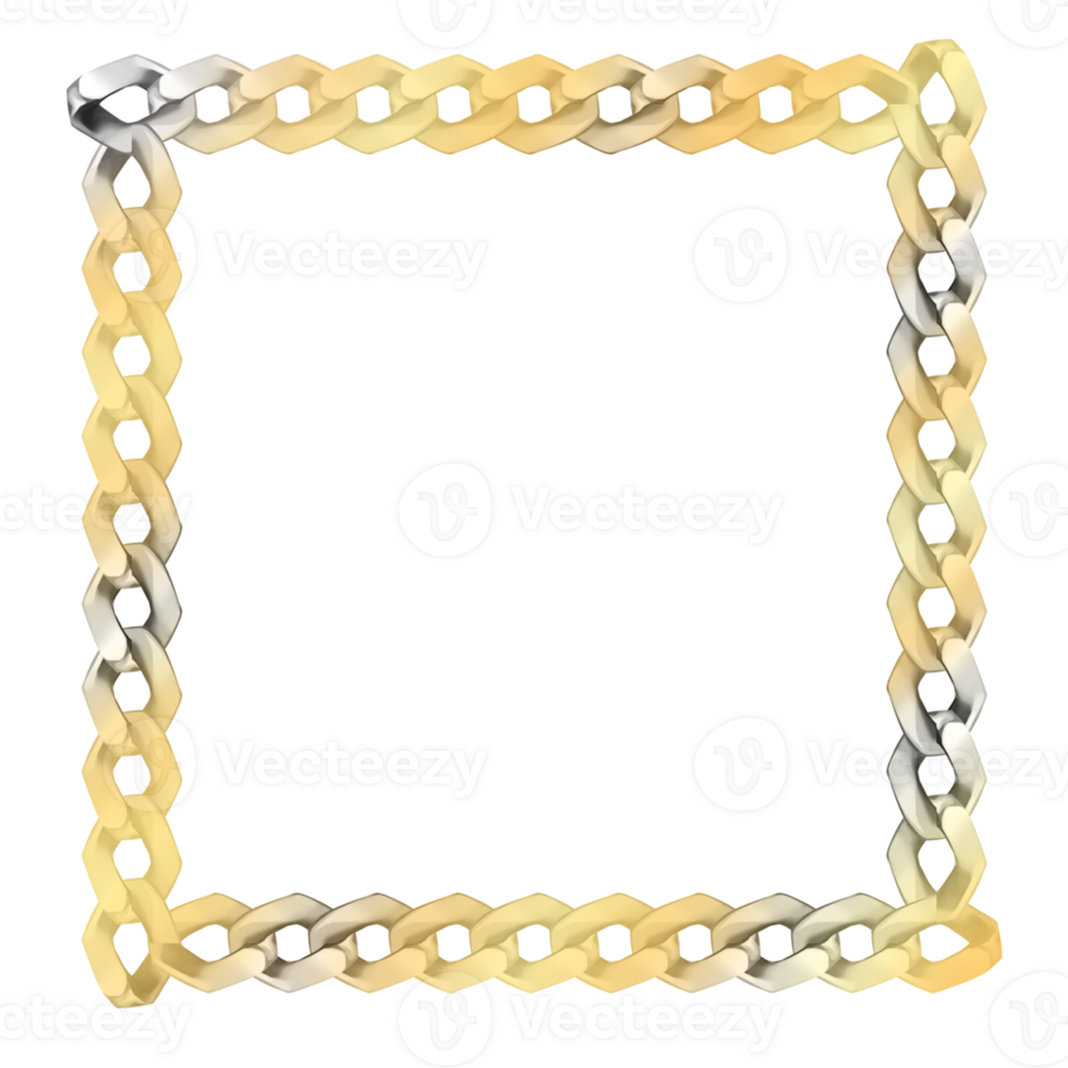 Transparent background chain frame png