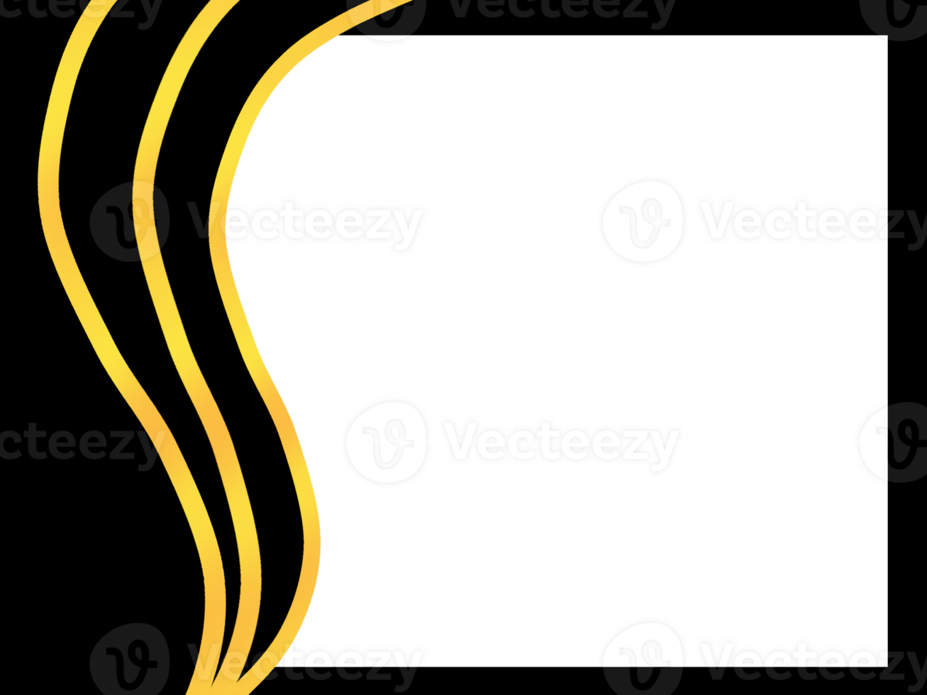 Luxury design of certificate border black color and gold lines png