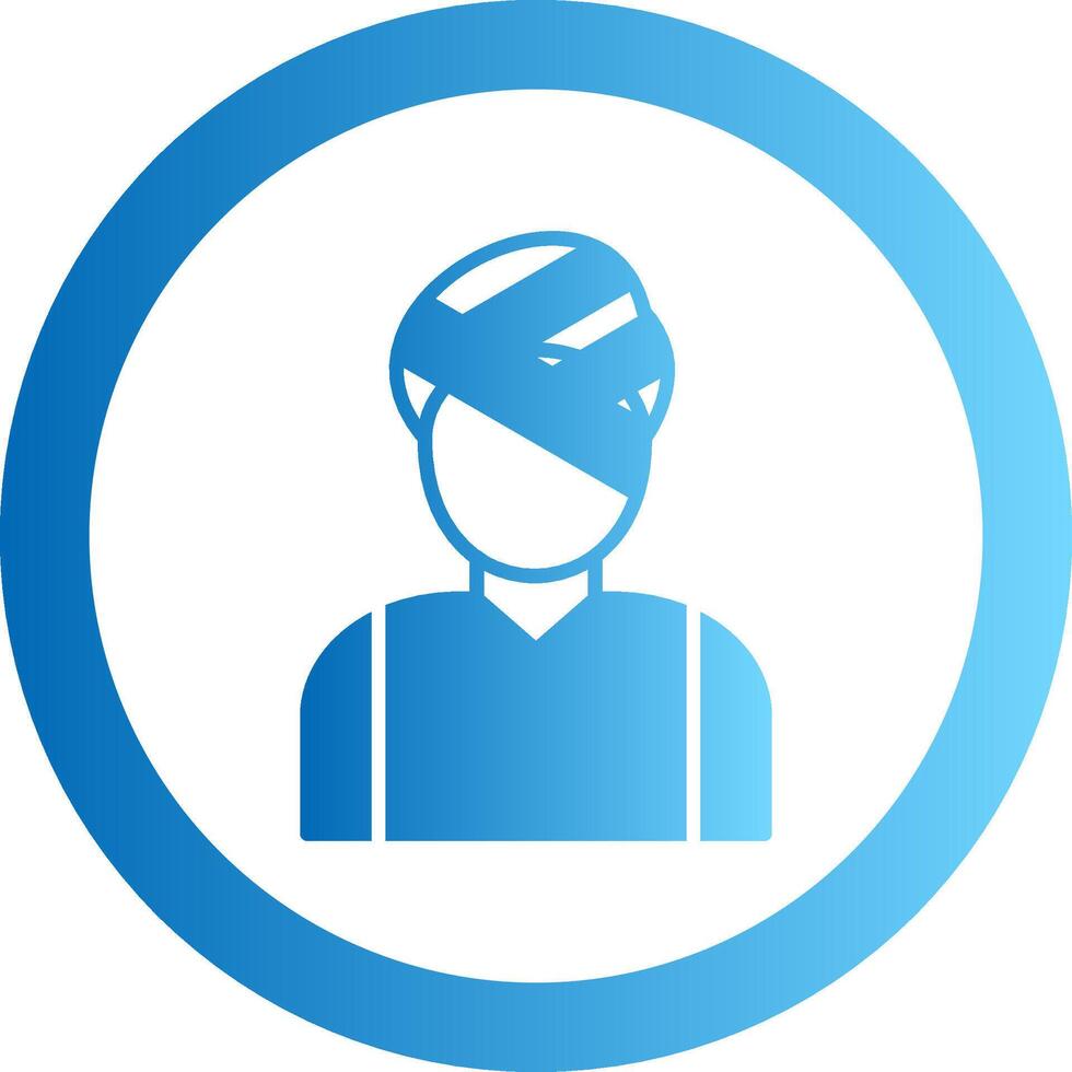 Head Injury Gradient Circle Icon vector