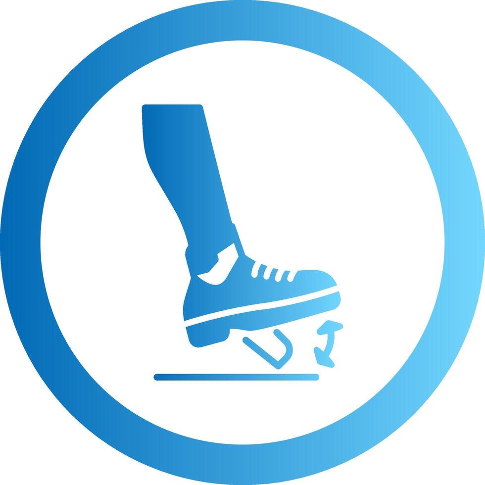 Ankle Flex Gradient Circle Icon vector