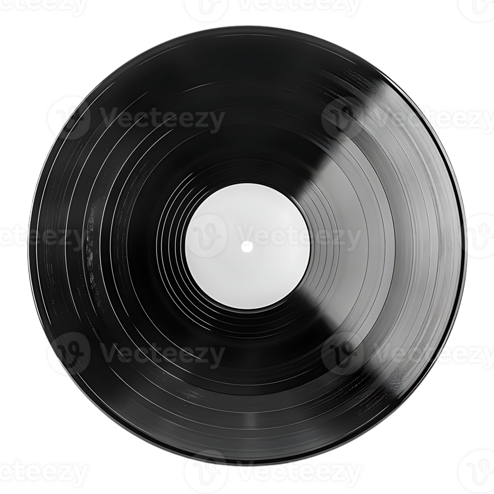 negro vinilo grabar con blanco etiqueta foto png