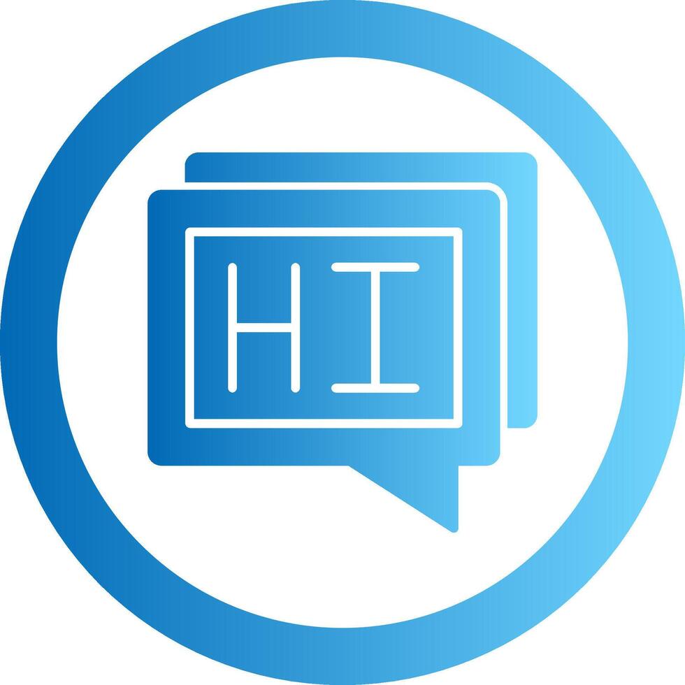 Hi Gradient Circle Icon vector