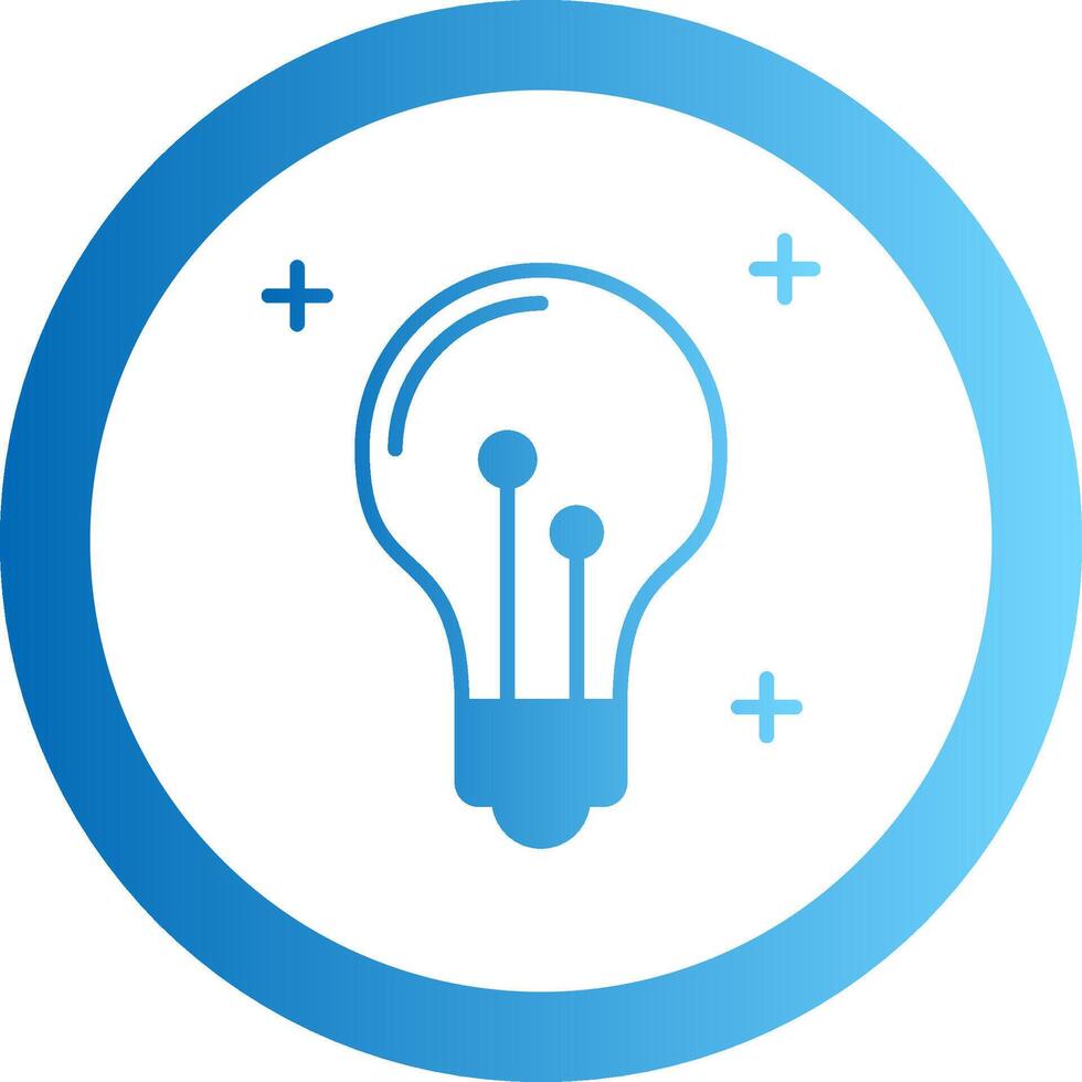 Idea Gradient Circle Icon vector