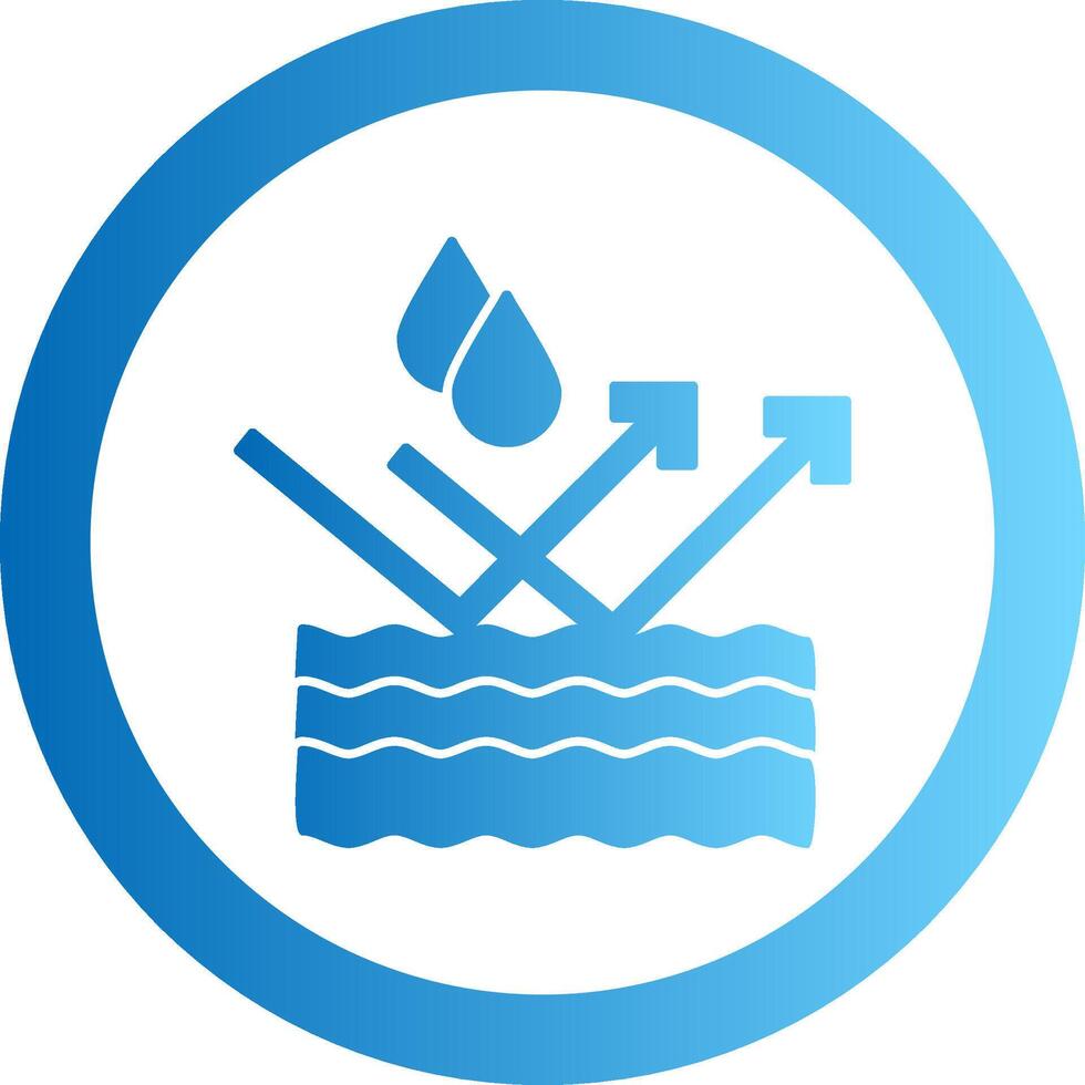 Water Resistant Gradient Circle Icon vector