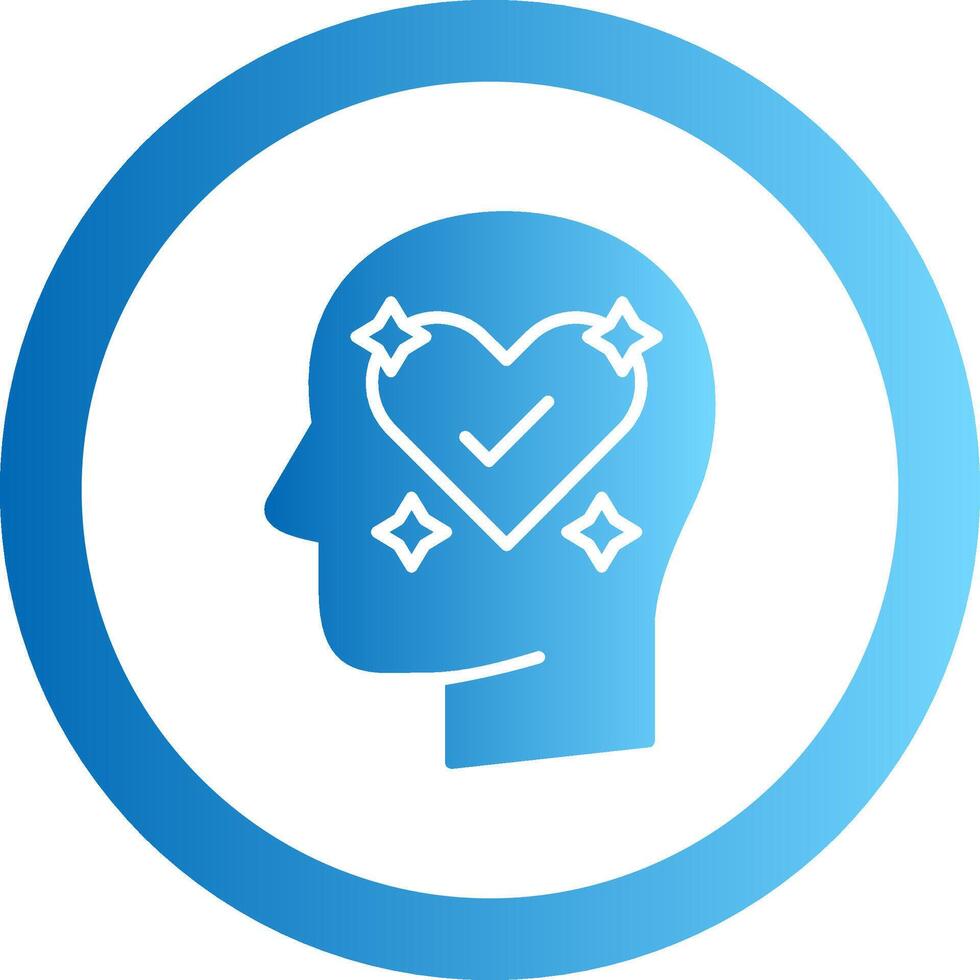 Mental Care Gradient Circle Icon vector