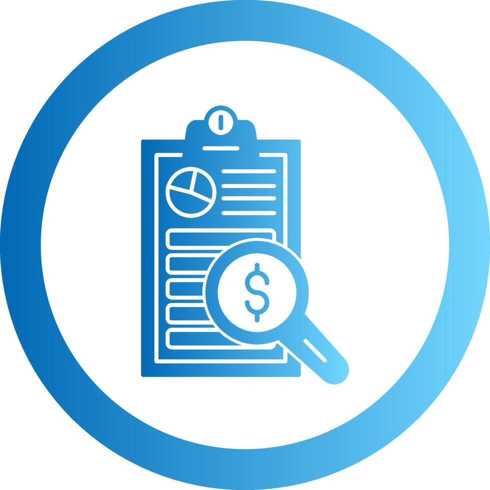 Auditing Gradient Circle Icon vector