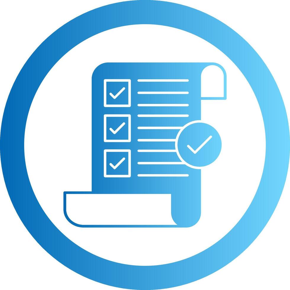 Terms and Conditions Gradient Circle Icon vector