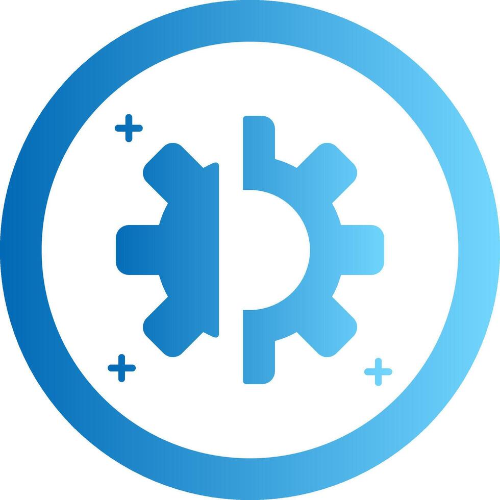 Disruption Gradient Circle Icon vector