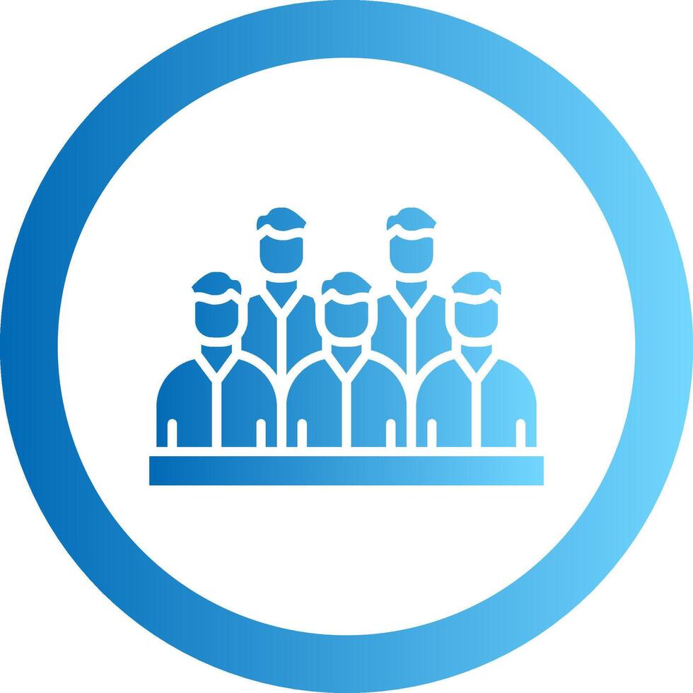 Spectators Gradient Circle Icon vector