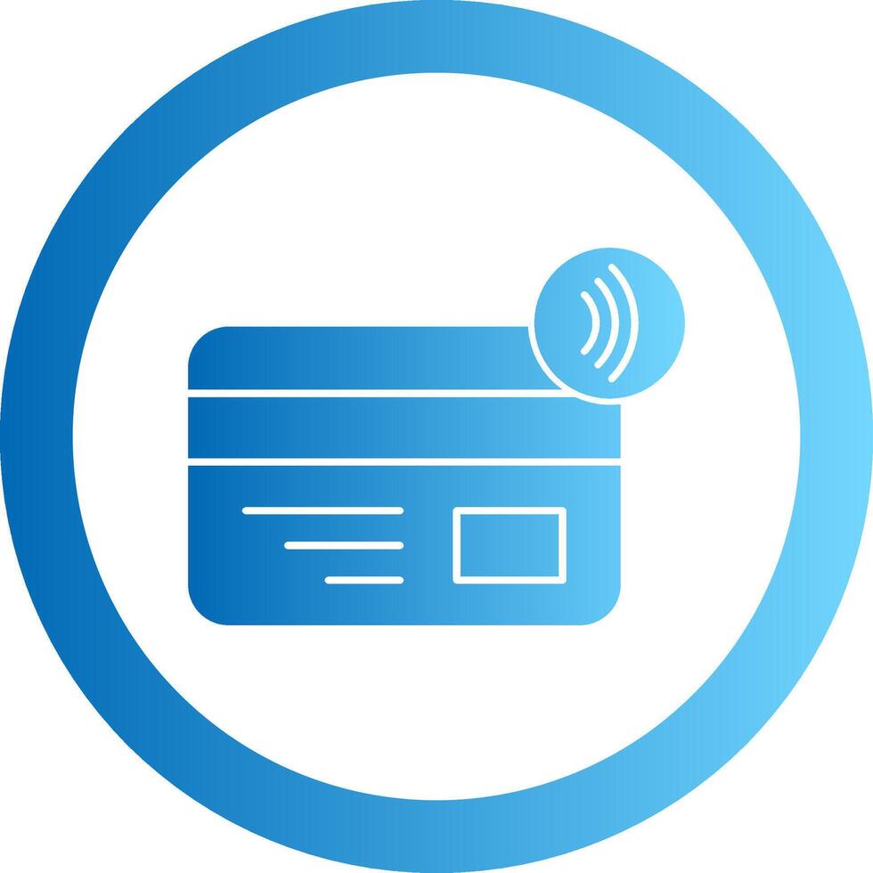 Nfc Payment Gradient Circle Icon vector